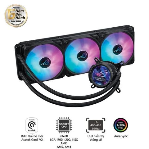 Tản nhiệt AIO ASUS ROG STRIX LC III 360 ARGB LCD