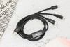 Cáp 3 đầu Lightning Type C Micro 1m Xmobile DR002 Đen