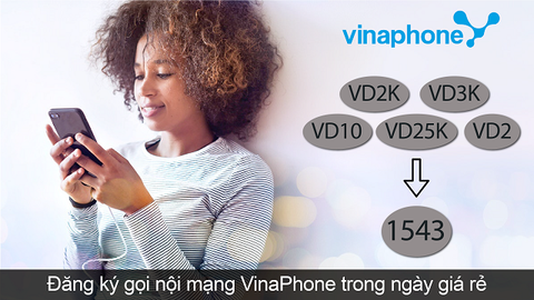 Đăng ký gọi nội mạng VinaPhone trong ngày giá rẻ, nhiều ưu đãi