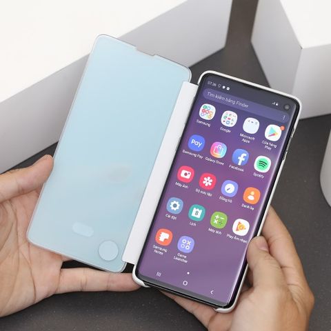 Bao da Samsung Galaxy S10 nắp gập ClearView