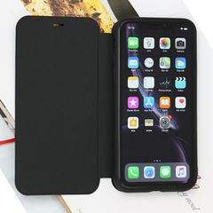  Ốp lưng iPhone XR Nắp gập Stand flip MEEKER Đen 
