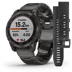  Đồng Hồ Thông Minh Gps 47mm Garmin Fenix 7 Sapphire Solar Carbon Gray Dlc Titanium With Carbon Gray Dlc Vented Titanium Band 