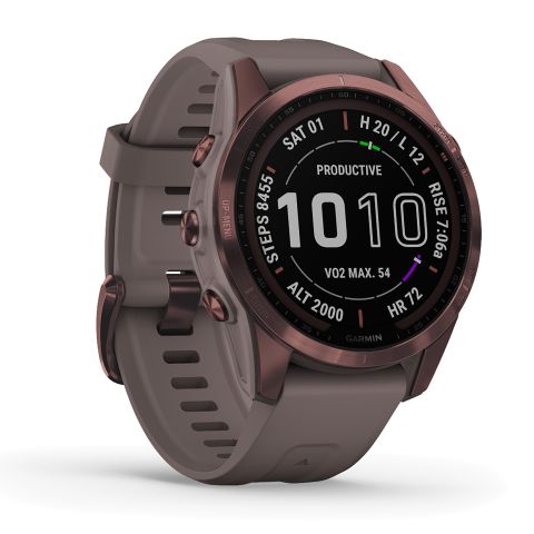 Đồng Hồ Thông Minh Gps Garmin Fenix 7s Sapphire Solar Dark Bronze Titanium With Shale Gray Band