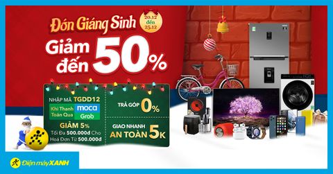 Đón Giáng Sinh sale linh đình đến 50% - Rinh ngay quà tặng từ 50 - 500K cực hấp dẫn