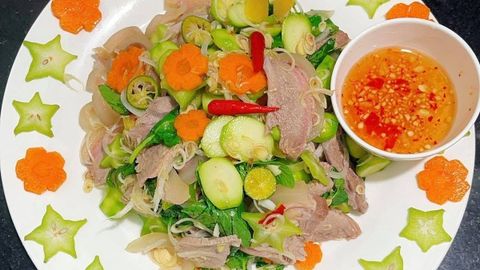 Cách làm gỏi bò cóc non giòn ngon khó cưỡng, càng ăn càng mê