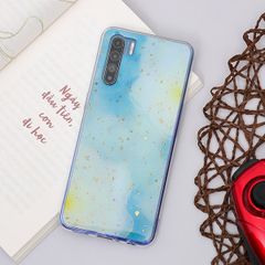  Ốp lưng Oppo Reno3 nhựa dẻo Glue Case OSMIA CN200314 Mây xanh 