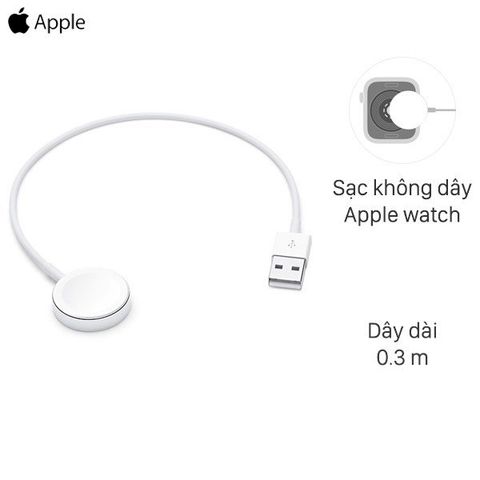 Cáp sạc không dây Apple Watch Magnetic 0.3m Apple MX2G2 Trắng
