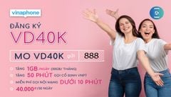  Đăng ký gói 3G, 4G VD40k VinaPhone 40K nhận 30GB HOT 2021 