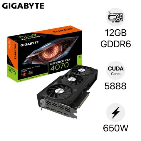 Card màn hình Gigabyte Geforce RTX 4070 Windforce OC V2 12G