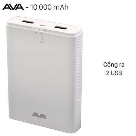 Pin sạc dự phòng 10.000 mAh AVA DS421-WB Trắng