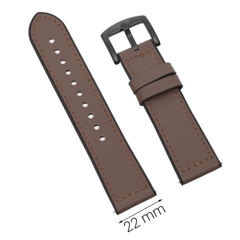 Dây da đồng hồ Samsung/Huawei/khác 22 mm nâu M06-03-22