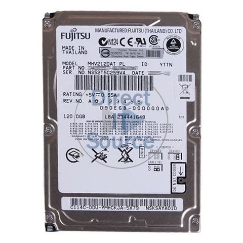Hdd Fujitsu Ata 120Gb - 2.5'