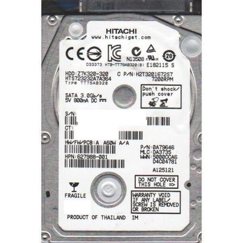 Hdd Hgst Ata 320Gb - 2.5'