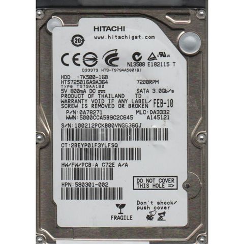 Hdd Hitachi Ata 120Gb - 2.5'