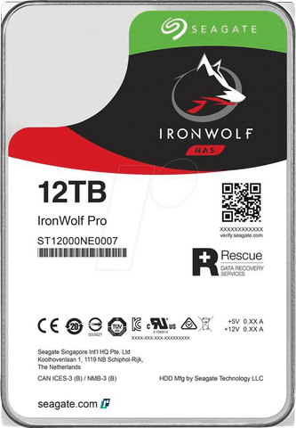 Hdd Pc 12tb Seagate Nas Ironwolf Pro St12000ne0008