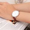Dây da đồng hồ size 12mm Nâu L006-01-12