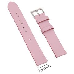  Dây da đồng hồ 16 mm hồng L020-03-16 