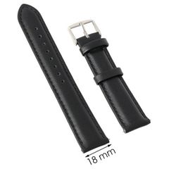  Dây da đồng hồ size 18 mm Đen M1100.41 