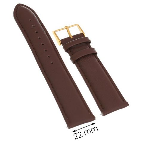 Dây da đồng hồ size 22 mm Nâu M1011.62