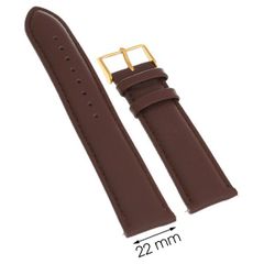  Dây da đồng hồ size 22 mm Nâu M1011.62 