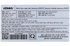  Bình đun siêu tốc Hommy D1017 1.7L 