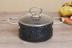  Nồi nhôm chống dính nắp kính 16 cm TTBH NDE 