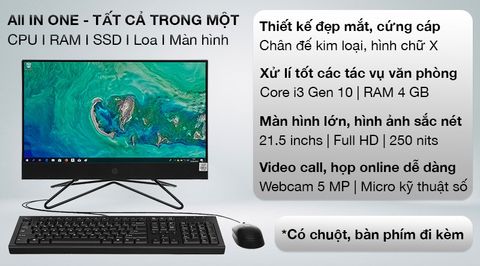 HP 200 Pro G4 AIO i3 10110U/4GB/256GB/21.5 inch (2J860PA)