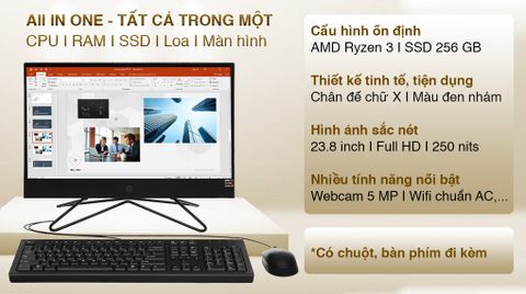 HP 205 Pro G4 AIO R3 4300U/4GB/256GB/23.8 inch (31Y22PA)