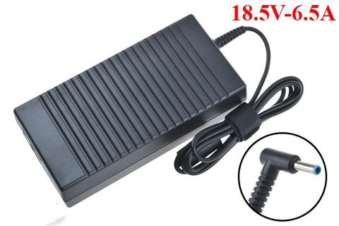 Sạc laptop HP 18.5V - 6.5A chân kim nhỏ xanh