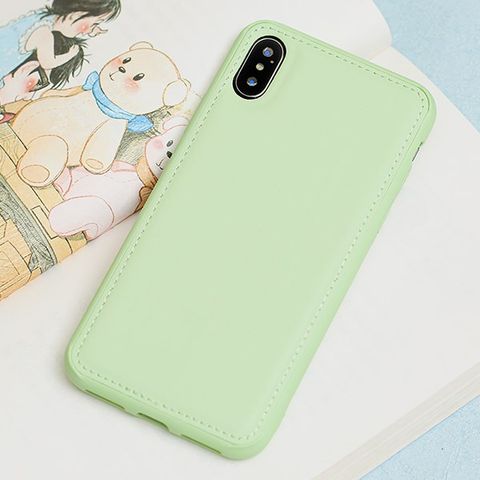 Ốp lưng iPhone X/Xs nhựa cứng viền dẻo PU Candy OSMIA Bạc Hà