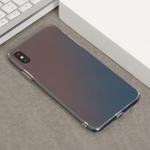 Ốp lưng iPhone Xs Max nhựa cứng viền dẻo Berty I JM Hồng xanh