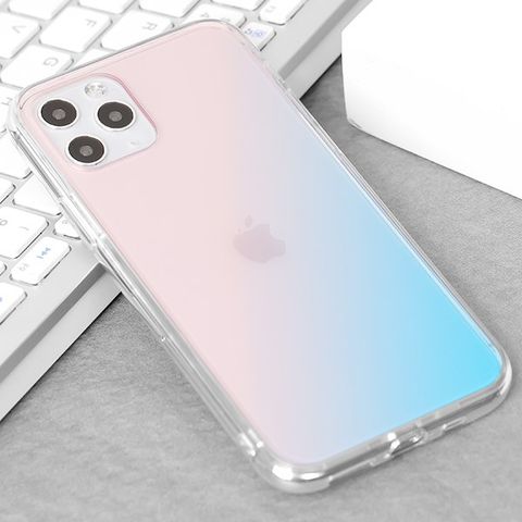 Ốp lưng iPhone 11 Pro nhựa cứng viền dẻo Berty I JM Hồng xanh