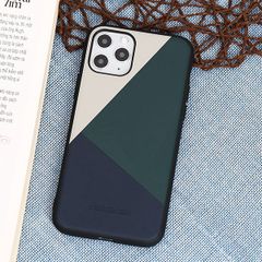  Ốp lưng iPhone 11 Pro Nhựa cứng viền dẻo Mixed color leather case MEEKER Xanh 