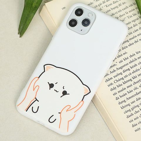 Ốp lưng iPhone 11 Pro Nhựa dẻo UV printing OSMIA CKTG538 Mèo Trắng