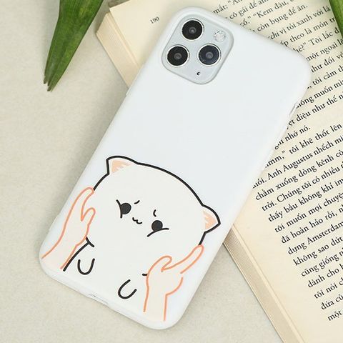 Ốp lưng iPhone 11 Pro Nhựa dẻo UV printing OSMIA CKTG538 Mèo Trắng