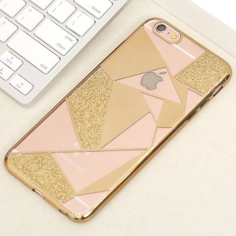 Ốp lưng iPhone 6/6S+ nhựa dẻo Geometry OSMIA Gold