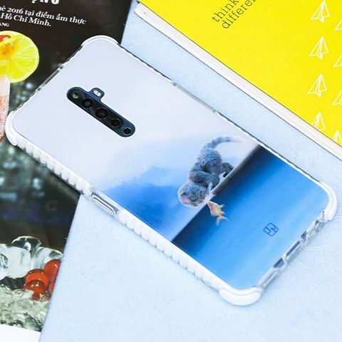 Ốp lưng Oppo Reno2 F nhựa dẻo Rainbowkit printing JM 19J181 Mèo trăng