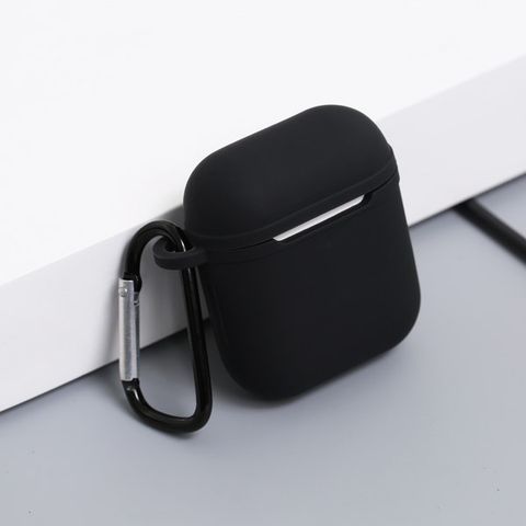 Túi đựng AirPods 1 & 2 silicone kèm móc JM AP02 Đen
