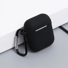  Túi đựng AirPods 1 & 2 silicone kèm móc JM AP02 Đen 