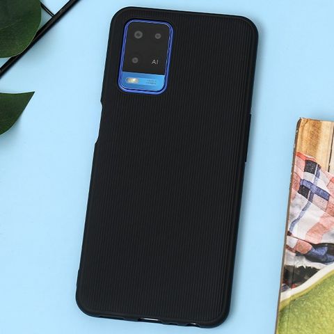 Ốp lưng OPPO A54 Nhựa dẻo Line Pattern TPU COSANO Đen