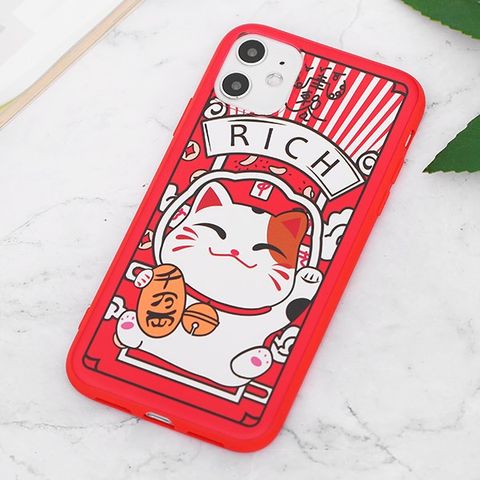 Ốp lưng iPhone 11 Pro Nhựa dẻo UV printing OSMIA CKNY002 Mèo Đỏ