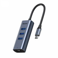  Hub Chuyển Baseus Type C To Usb 3.0 + Rj45 Lv443-gy 