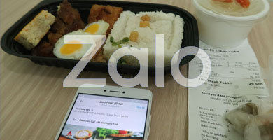 Hướng dẫn đặt đồ ăn qua Zalo