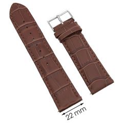  Dây da đồng hồ G022 Nâu size 22mm 