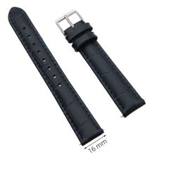  Dây da đồng hồ size 16 mm xanh dương G072 