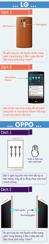 Hướng dẫn cách chụp ảnh màn hình điện thoại LG và OPPO