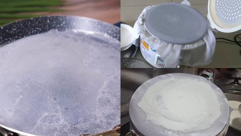 Làm bánh cuốn bằng chảo chống dính, nồi cơm điện hay nồi hấp để bánh ngon
