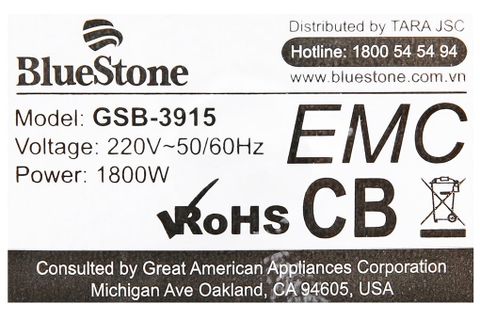 Bàn ủi hơi nước đứng Bluestone GSB-3915