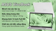  Laptop Asus VivoBook X415EA i5 1135G7/8GB/512GB/Win11 (EB637W) 