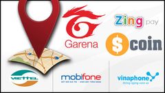  5 địa điểm mua thẻ điện thoại, Garena, Zing, Gate, Vcoin 